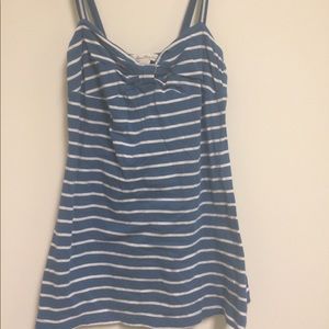Blue and white tank top